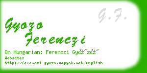 gyozo ferenczi business card